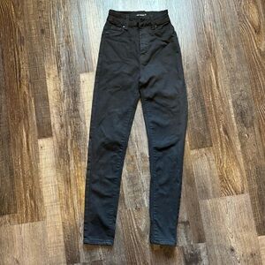 Blue Savvy High Waist Skinny Black Jeans, size 00/23